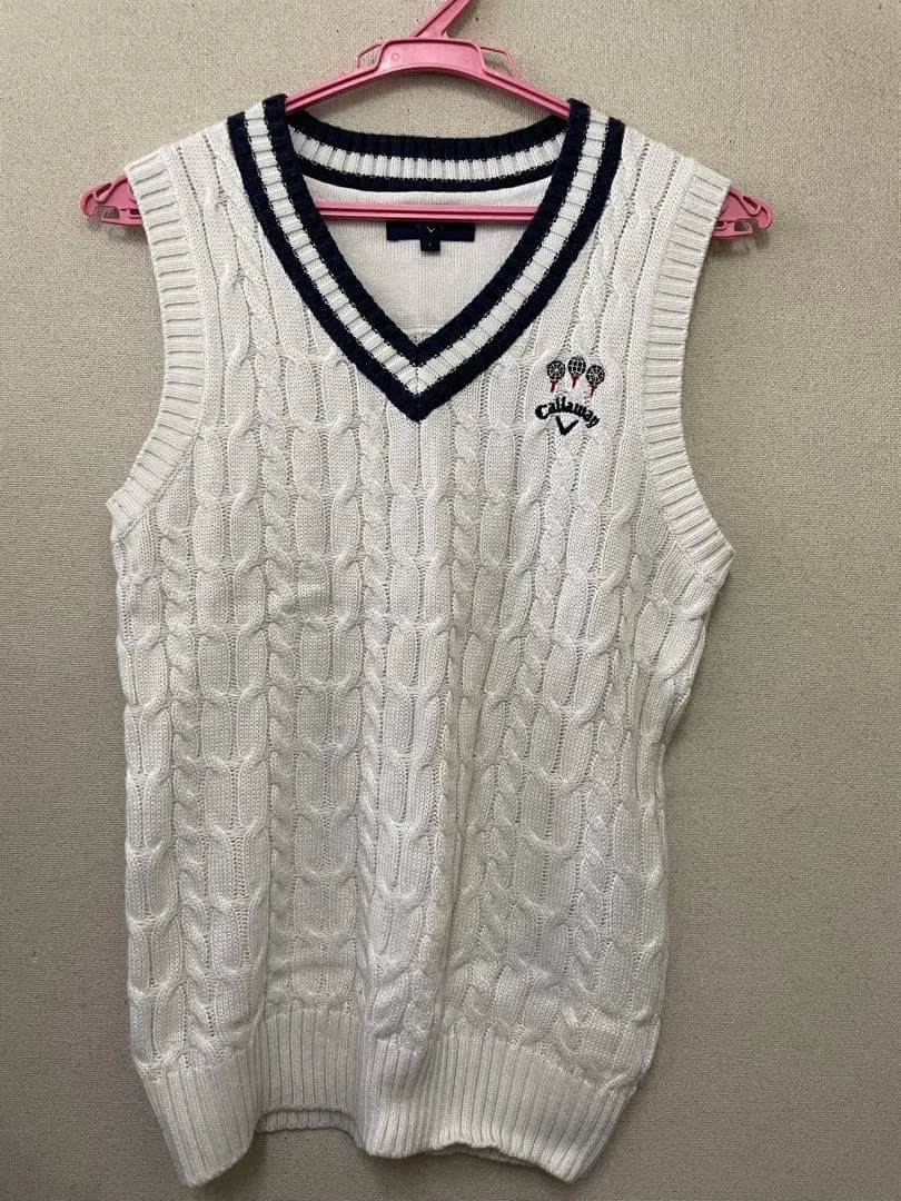 Callaway レディース ゴルフ ベスト ホワイト size L 可愛い❤️