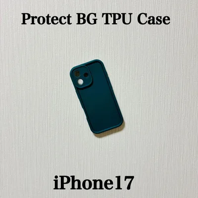 【iPhone17】プロテクトケース 厚め 耐衝撃 ブルーグリーン