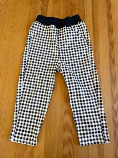 未使用品 キッズ ギンガムチェック 10分丈 長ズボン 95cm