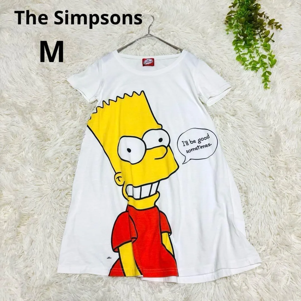The Simpsons ◆バート・シンプソン プリントTシャツ(M)ホワイト