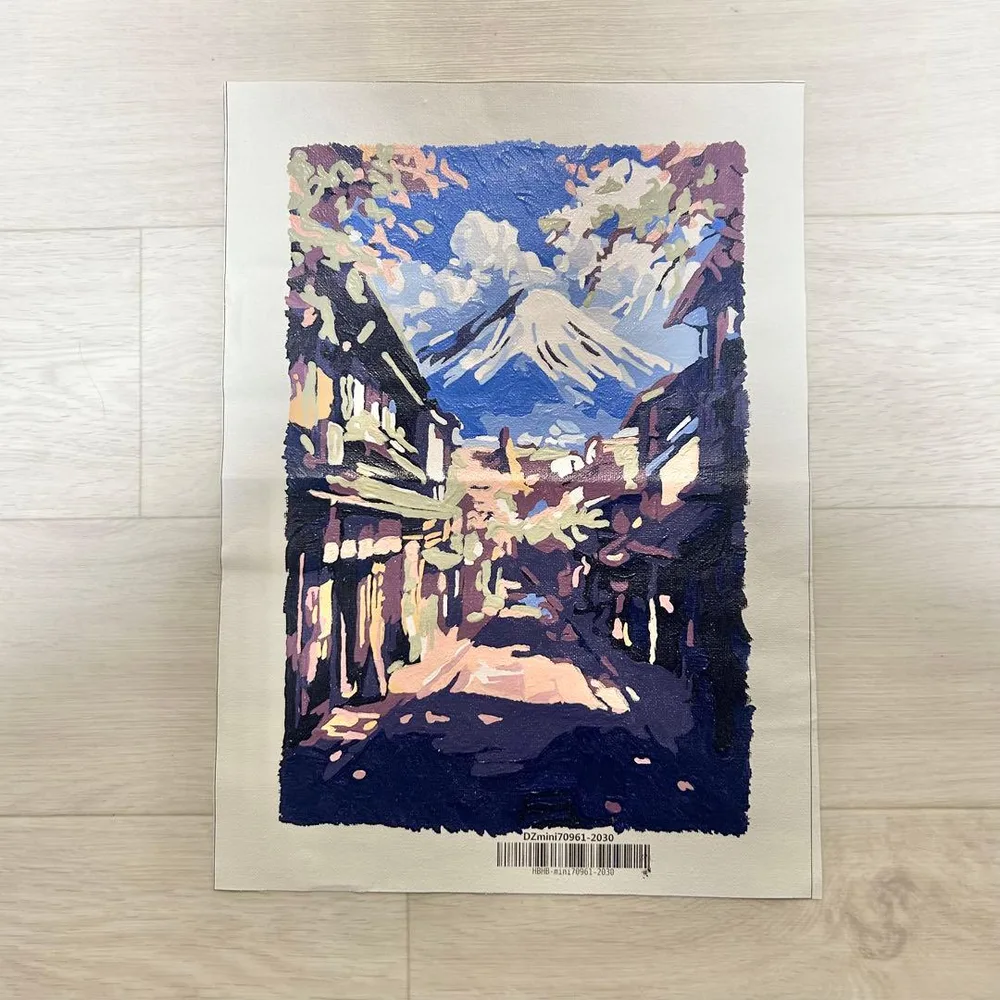 【完成品】数字油絵 キャンバス 富士山 アート