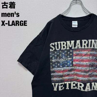 古着 SUBMARINE VETERAN Tシャツ 海軍 潜水艦 ブラック XL