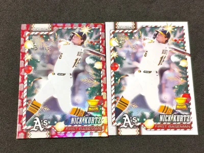 ニック・カーツ アスレチックス 2026 Topps Holiday 赤