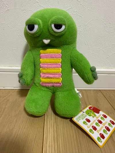 ガチャピン ポーズぬいぐるみ タグ付き