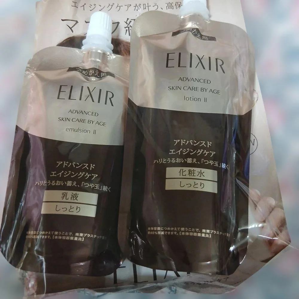 ELIXIR ADVANCED 化粧水 乳液 つめかえ用セット
