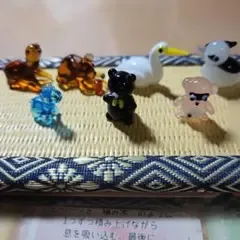 ガラス細工 動物 ミニチュア 7点セット