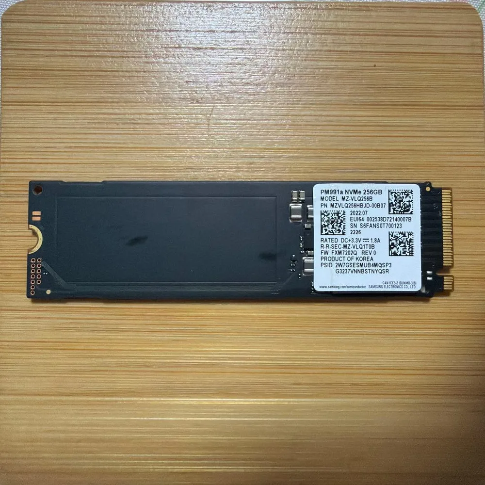 SAMSUNG NVMe 256GB SSD M.2 2280 PM991a