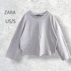 【ZARA】 クルーネック ニット ドロップショルダー ゆるだぼ セーター