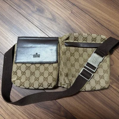 กระเป๋าคาดเอว GUCCI GG ผ้าแคนวาส