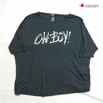 Dselle OH BOY! プリントTシャツ ブラック系 レディース