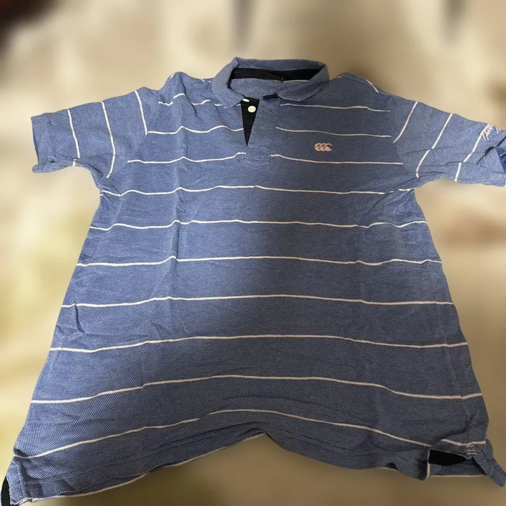 メンズ ブルー CANTERBURY ポロシャツ