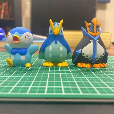 ポケモン 指人形 ポッチャマ ポッタイシ エンペルトセット