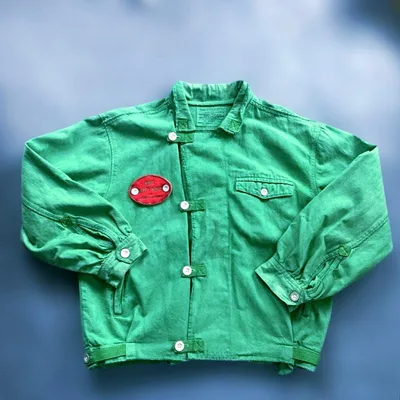 希少 ROCKERS COビンテージ ワークジャケット グリーン ワッペン古着