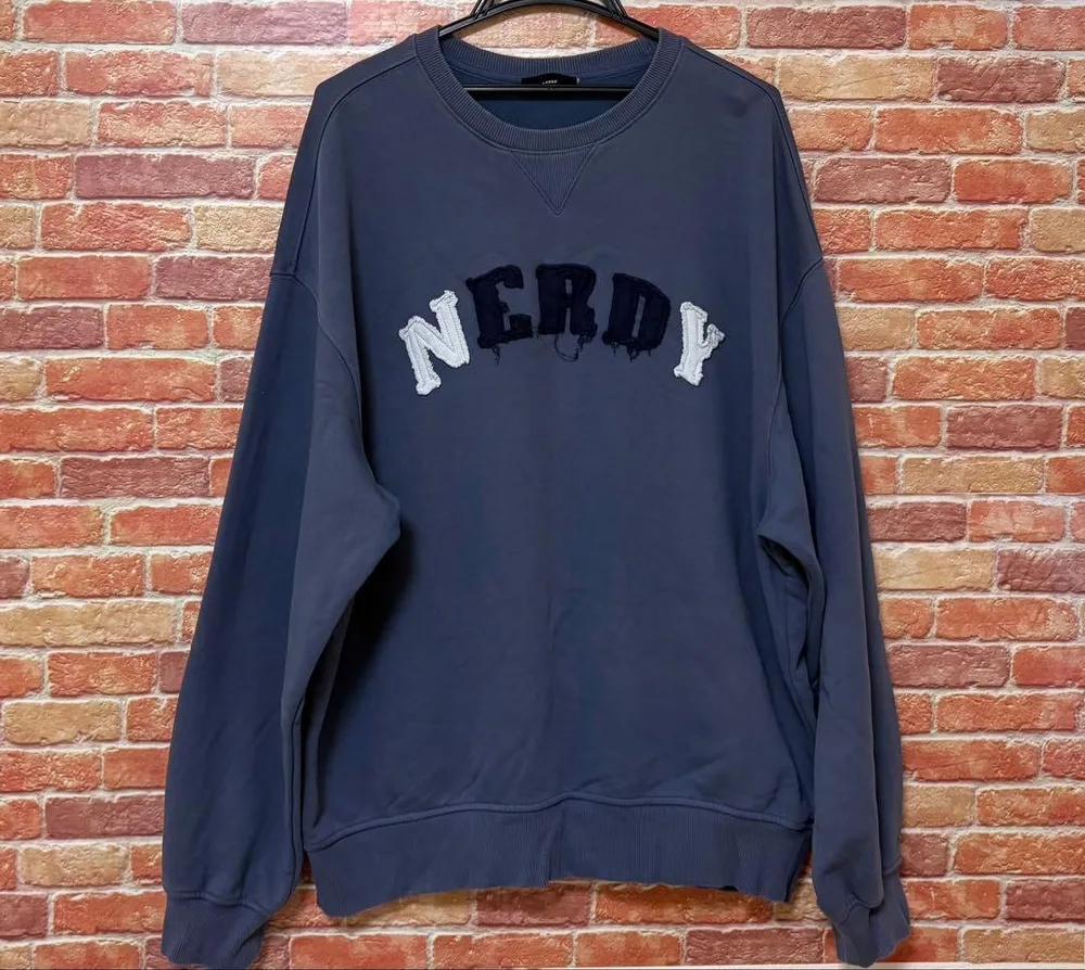 <特別価格>NERDY スウェット トレーナー ネイビー L