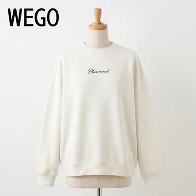 WEGO ウィゴー スウェット トレーナー L 白 ビッグシルエット ロゴ