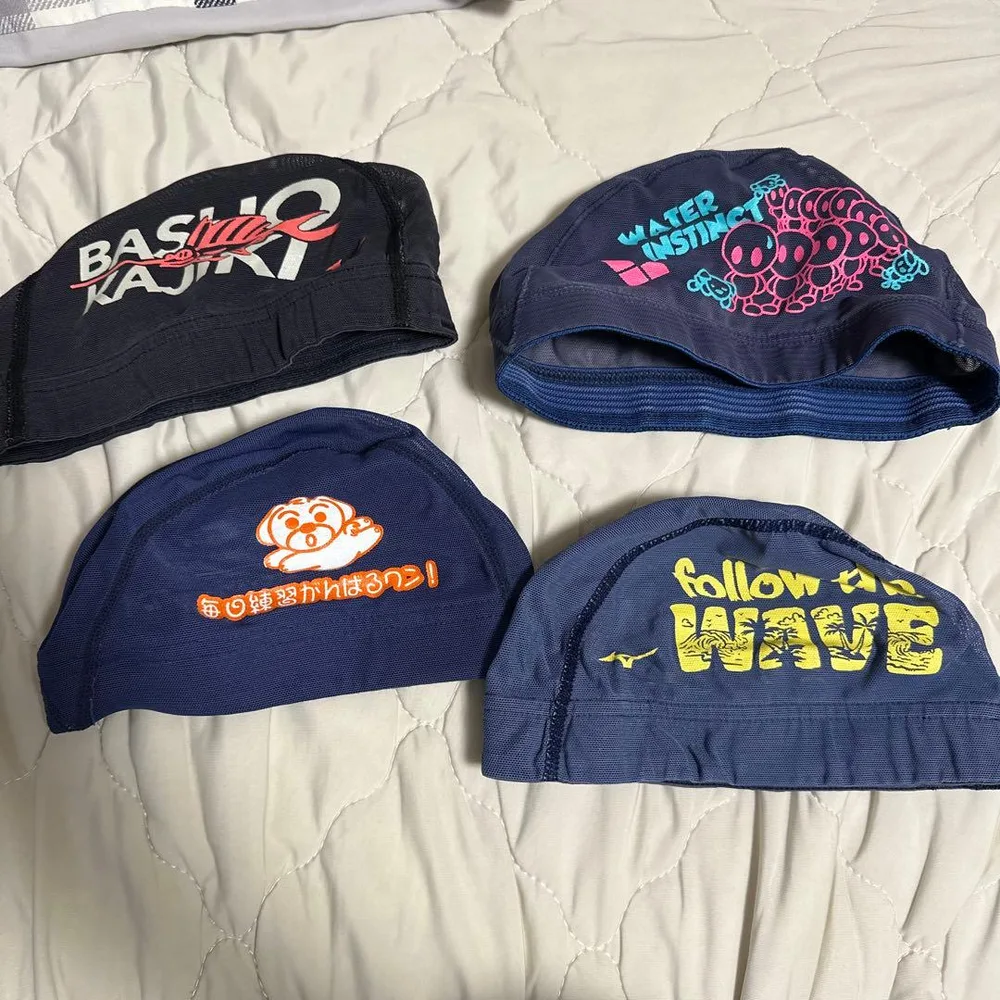 メッシュスイミングキャップ 4点セット
