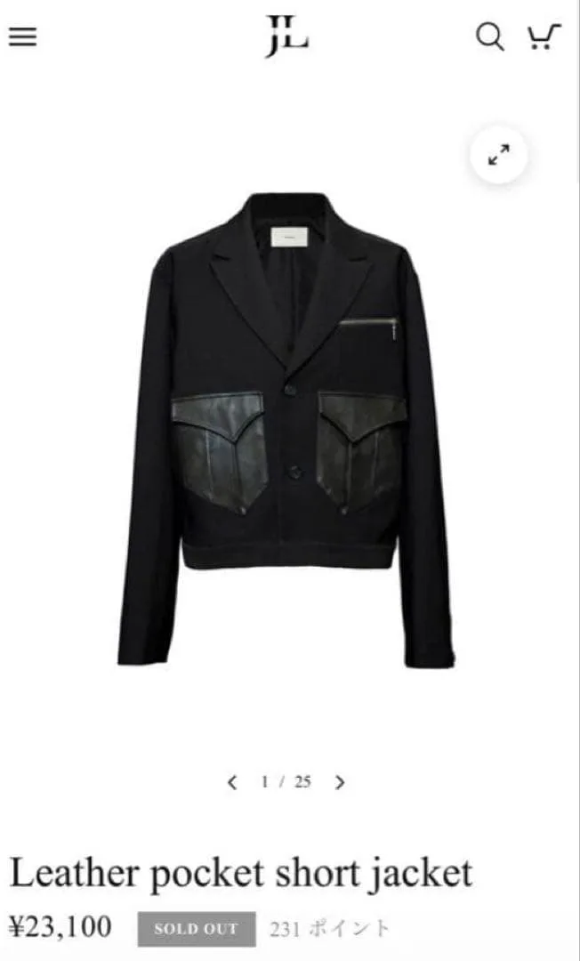jentlouis Leather pocket short jacket m