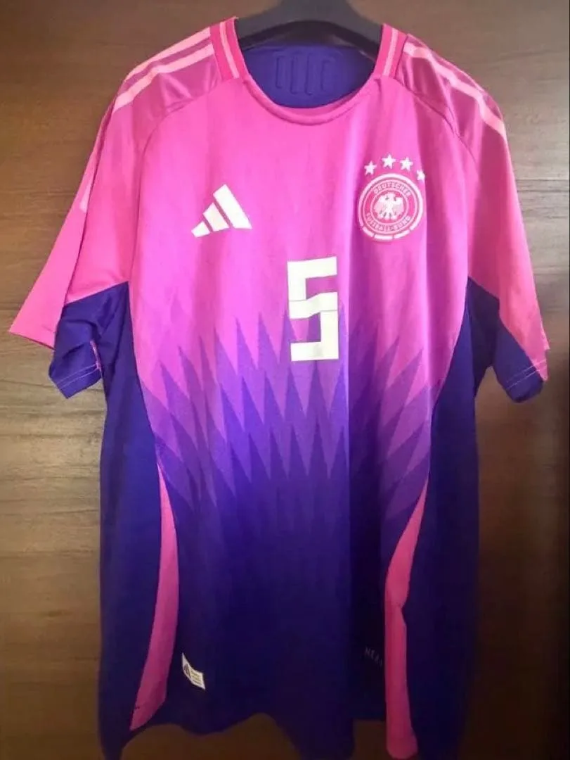 adidas サッカー ドイツ代表 ユニフォーム 5番 ピンク