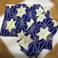 浴衣 単品 青 花