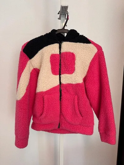 クリーニング済みDIESEL KIDS ボアジャケット 10Y 140cmピンク