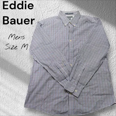 【美品】Eddie Bauer エディーバウアー チェックシャツ長袖サイズМ