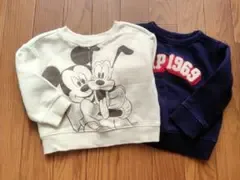 Baby GAP 80cm 80 トレーナー 裏起毛 セット ミッキー プルート