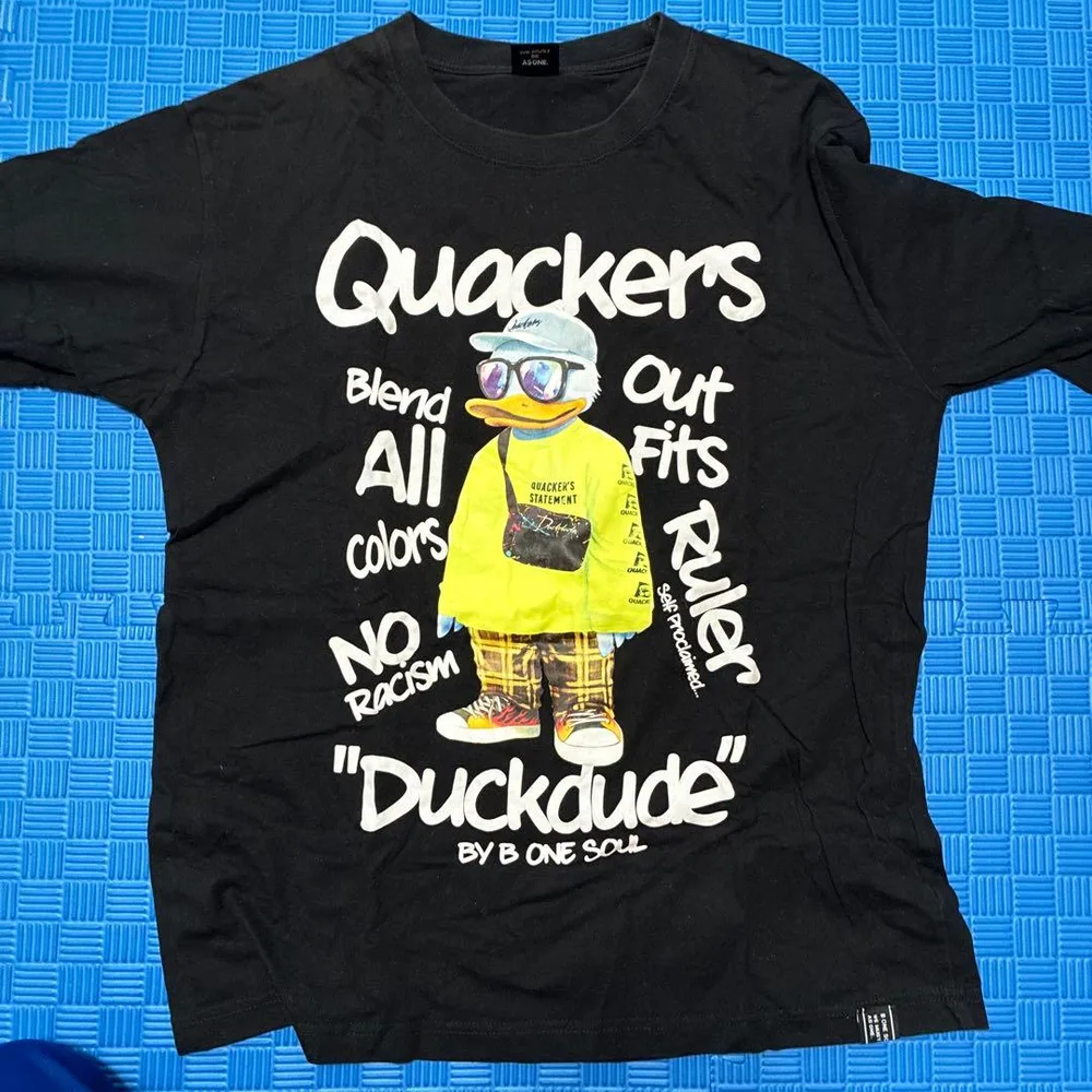 DUCK DUDE BY B ONE SOUL 長袖Tシャツ ブラック