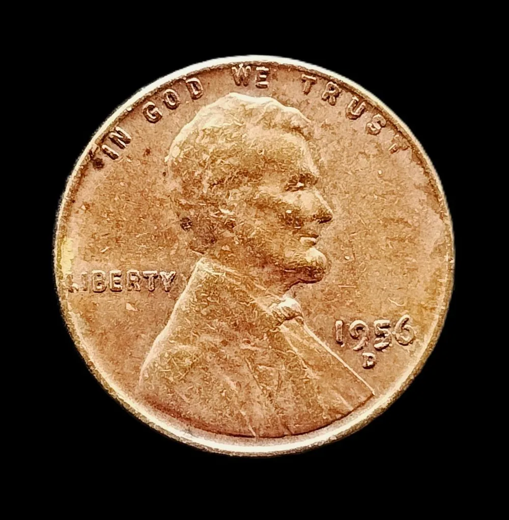 1956 D リンカーン・ウィート・ペニー 1セント硬貨