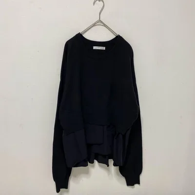 RAMIRAL ドッキング ニットソー レイヤード風 異素材 切替 プルオーバー
