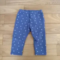 ユニクロ ベビー服 フリース レギンスパンツ 80 足跡 肉球