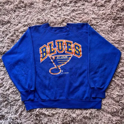 90s USA製 NHL セントルイスブルース スウェット XL ラグラン
