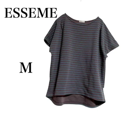 【エセム】 トップス Tシャツ カットソー 半袖 ボーダー M