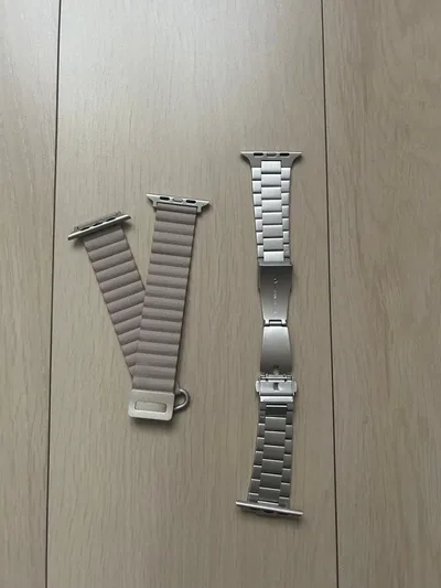 Apple Watch バンド 2本セット ステンレス レザー