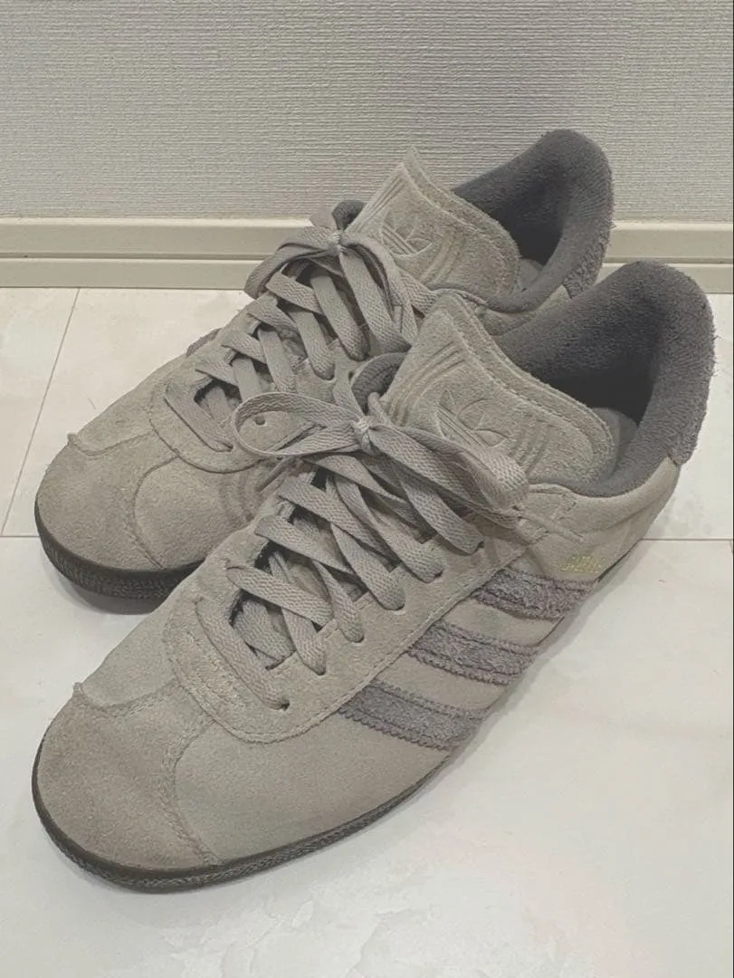 adidas GAZELLE グレー スエード スニーカー 26cm