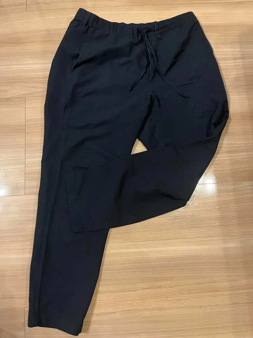 無印良品 メンズ スラックス ブラックL