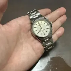 稼動 SEIKO チタン ソーラー 7B42-0AN0 白文字盤 電波 美品