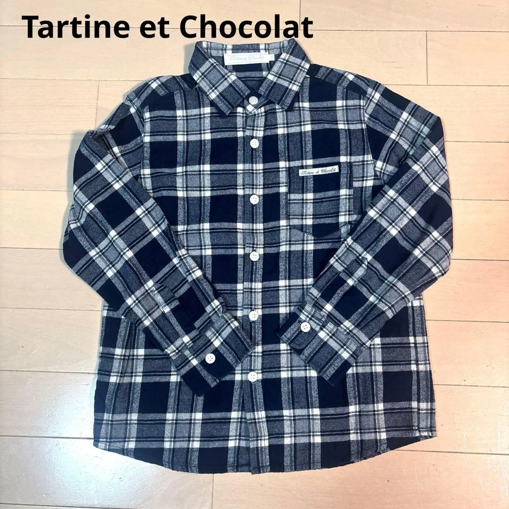 Tartine et Chocolat เสื้อเชิ้ตแขนยาวเด็ก รุ่น 130 สีกรมท่า