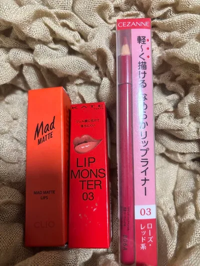 リップコスメ 3点セット CLIO KATE セザンヌ 口紅