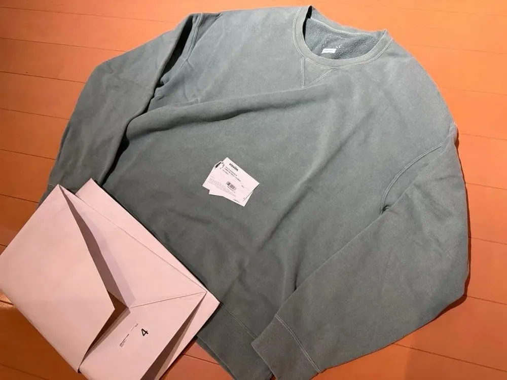 visvim JUMBO SB SWEAT L/S DMGD