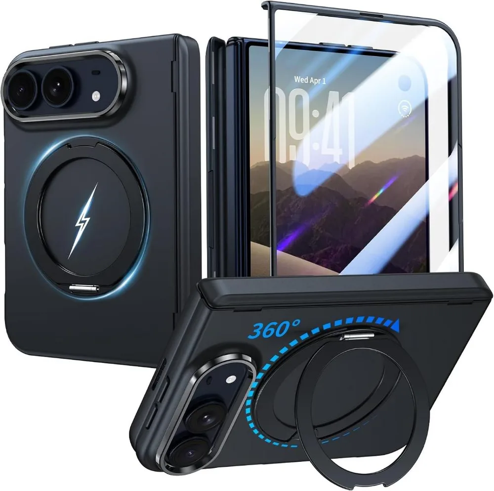 【回転スタンド付き・フィルム付き・MagSafe対応】iPhoneDuo ケース