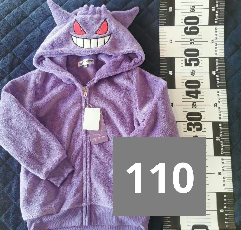 ポケモン ゲンガー パーカー 110 パープル きぐるみ風 ルームウェアにも