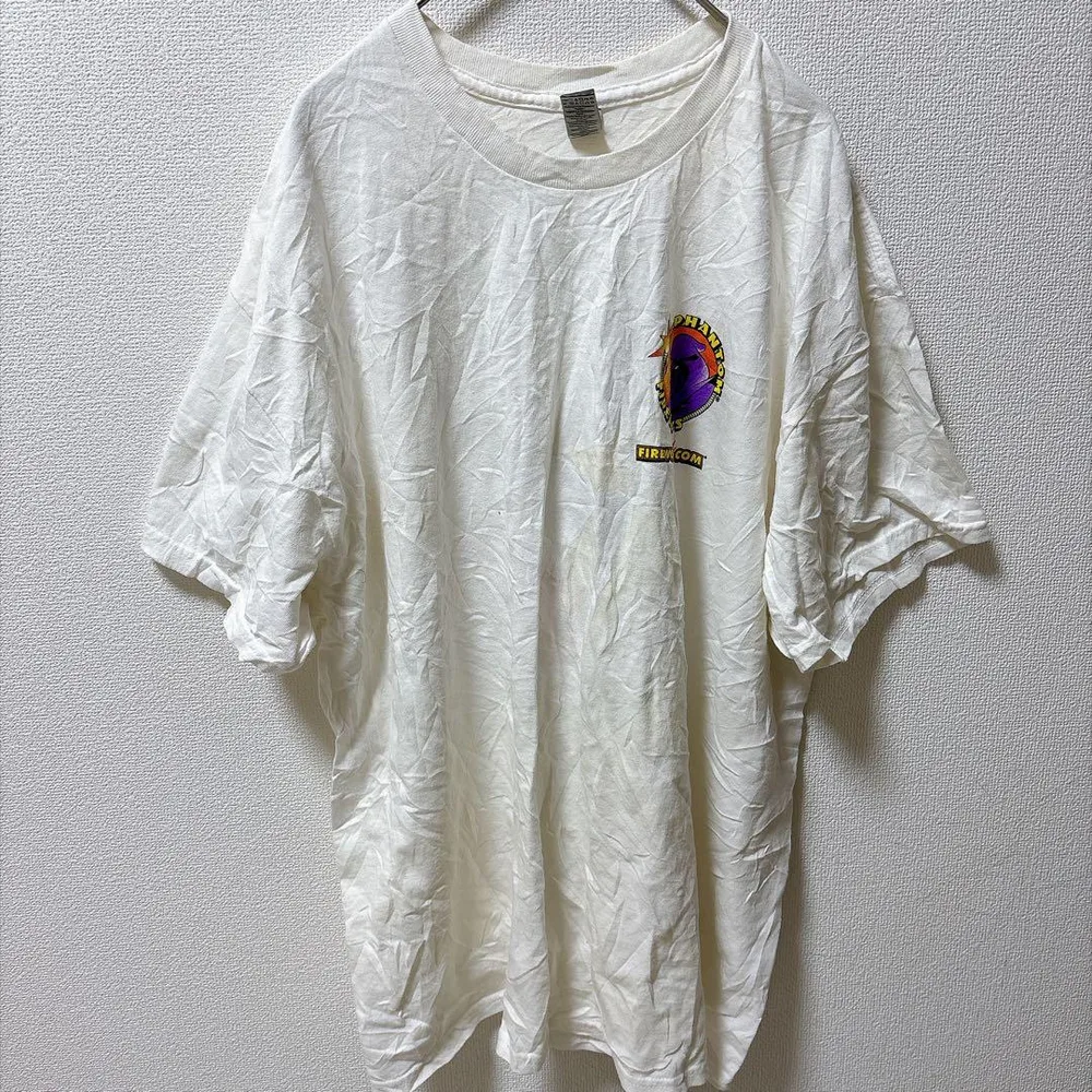 ギルダン 半袖Tシャツ クルーネック 半袖 プリント XL 白 綿 デイリー