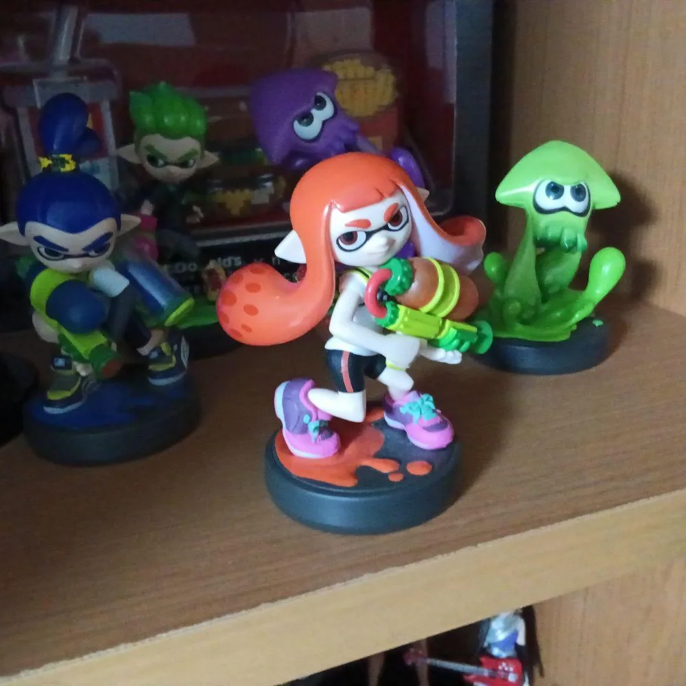 Splatoon amiibo ฟิกเกอร์สาวสีส้ม