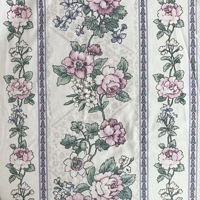 vintage ローズ柄 大判マルチカバー 246×226 花柄 ベッドカバー