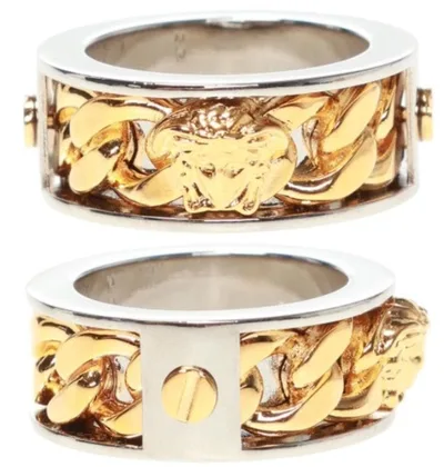 【正規品】VERSACE ヴェルサーチェ チェーン メドゥーサ リング 19