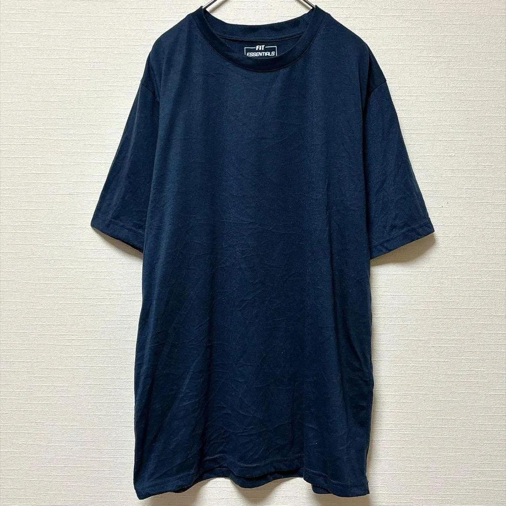 フィットエッセンシャルズ 無地 クルーネック 半袖 Tシャツ M 黒 綿 春夏