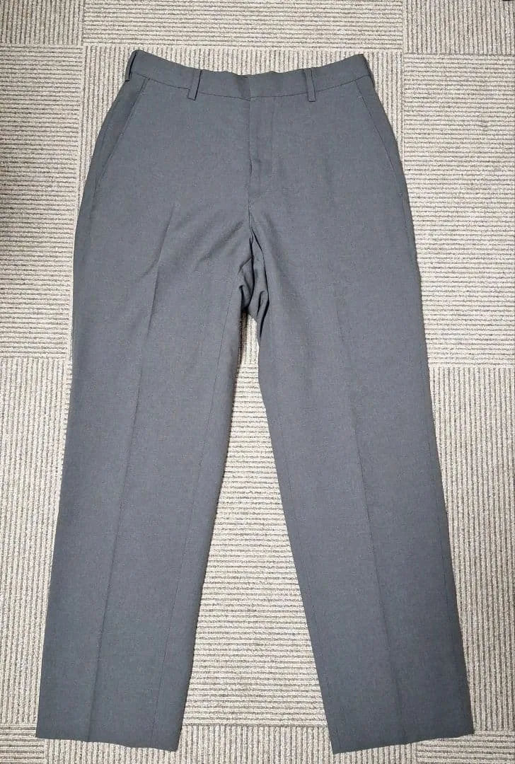 UNIQLO U レギュラーフィットテーパードパンツ(スラックス)(グレー)