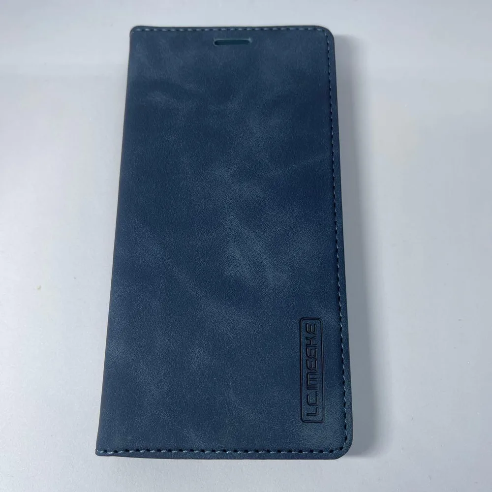 【生産終了】LC.IMEEKE iPhoneX/XS 手帳型ケース 紺 新品