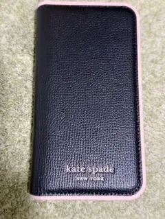 kate spade iPhone15proケース 手帳型 ブラック