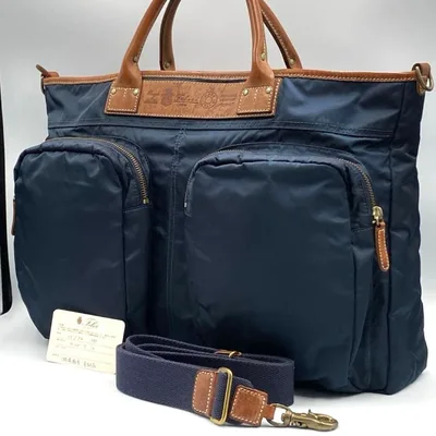 美品✨Felisi フェリージ トートバッグ ネイビー レザー ゴールド金具